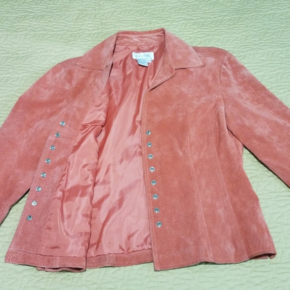Vintage Live a Little Suede Jacket Size S - Picture 7 of 10